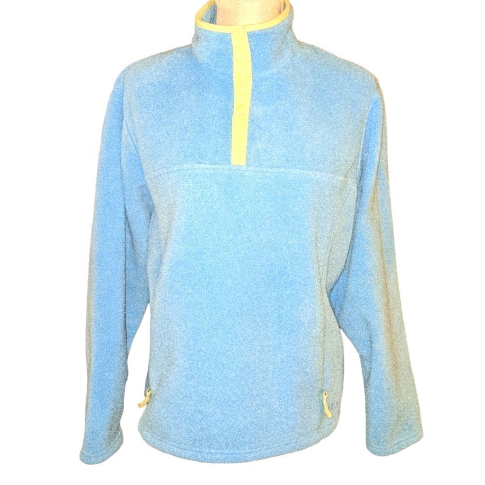 L.L. Bean blue and yellow fleece jacket size large